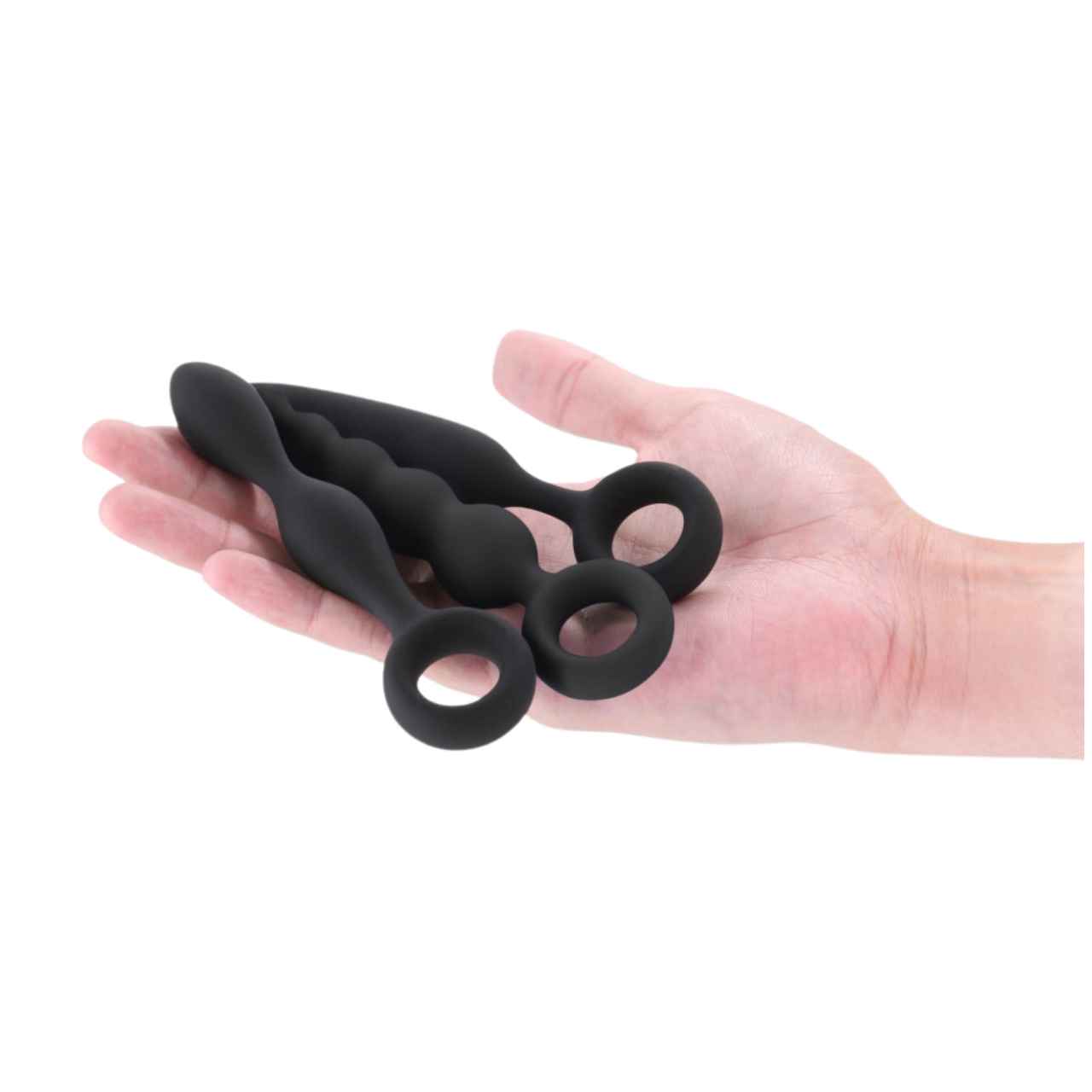 Set de 3 Butt Plug Negru