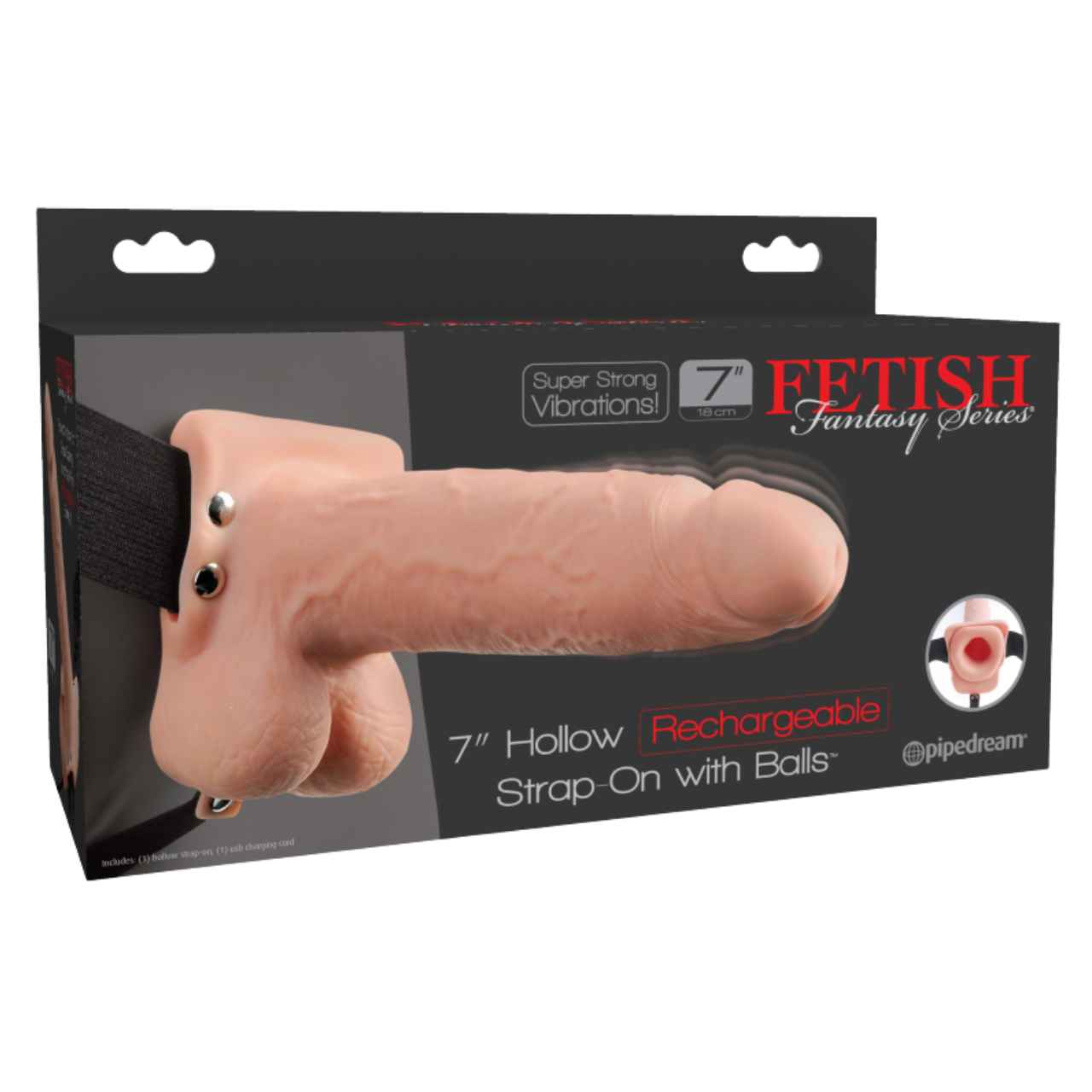 Strap On cu Vibratii 18 cm